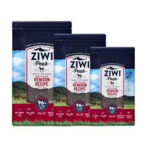 Three bags of Ziwi Peak Premium Air-Dried Venison Dog Food