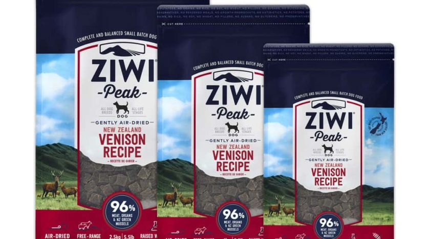 Three bags of Ziwi Peak Premium Air-Dried Venison Dog Food