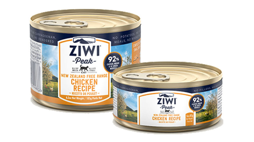Two cans of ZIWI Peak Canned Free-Range Chicken Recipe for Cats