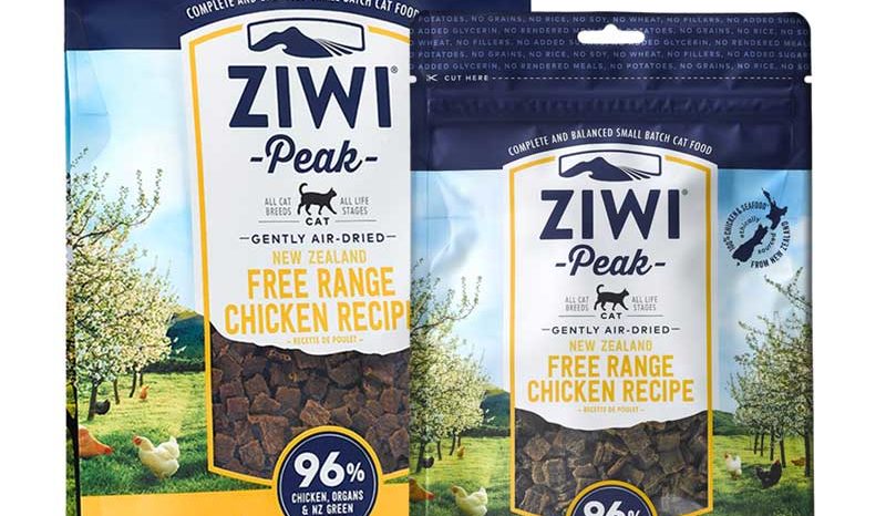 Two packets of ZIWI Peak Air-Dried Free-Range Chicken Recipe for Cats