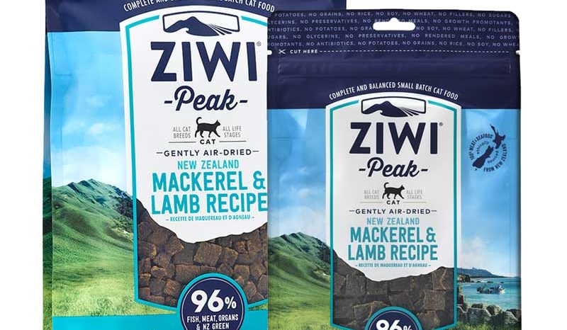 Two bags of ZIWI Peak Air-Dried Mackerel and Lamb for Cats